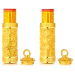 999 Pure Gold Acala Bodhisattva Guardian Pendant - Rooster Zodiac Birth Buddha